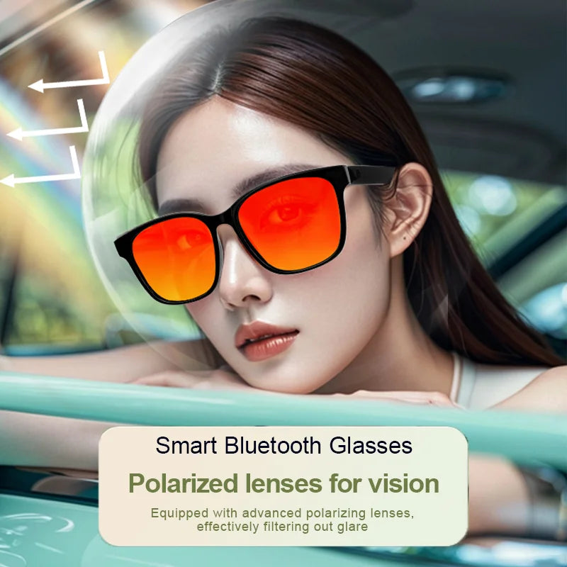 New Smart Glasses Intelligent Driving Navigation Wireless Music Play Outdoor Sunglasses Bluetooth Call Anti-blue Light Eyeglass