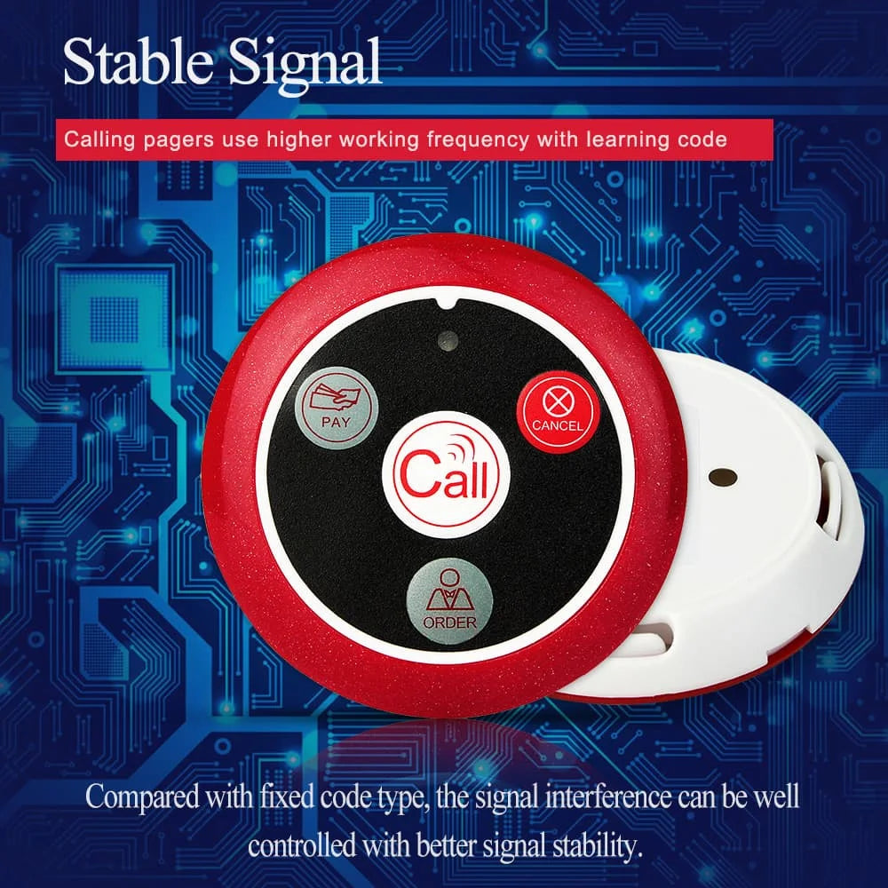 RETEKESS T117 10Pcs Call Button Restaurant Pager Wireless Waiter Transmitter 433MHz For Hookah Bar Cafe Customer Service