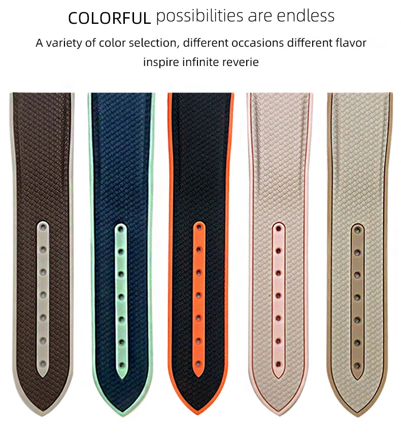 for Omega Planet Ocean Speedmaster Seamaster AT150 18mm 19mm 20mm High Quality Rubber Watchband Silicone Colorful Watch Strap