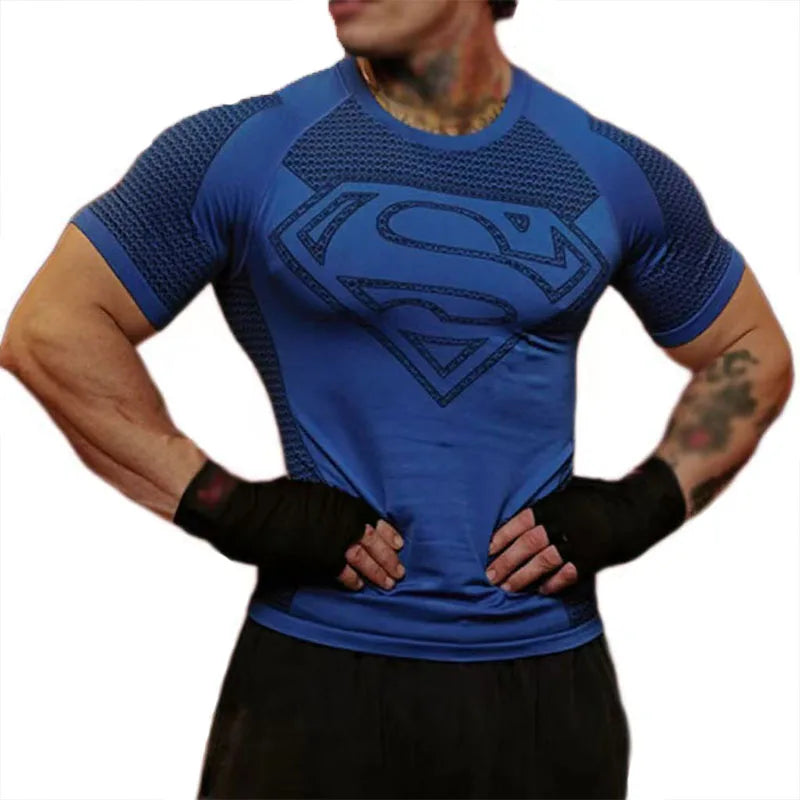 2026 Training Quick Dry Tight Short Sleeves Shirt Bodybuilding compress Fitness Tee Tops men Clothing Men Running Sports T-shirt
