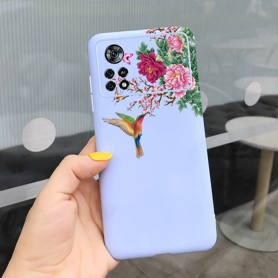 Cute Love Heart Phone Case For Xiaomi Poco X4 Pro 5G Cover Soft Silicone Matte Funda For Xiaomi Poco X4 M4 Pro 4G 5G Bumper 2022