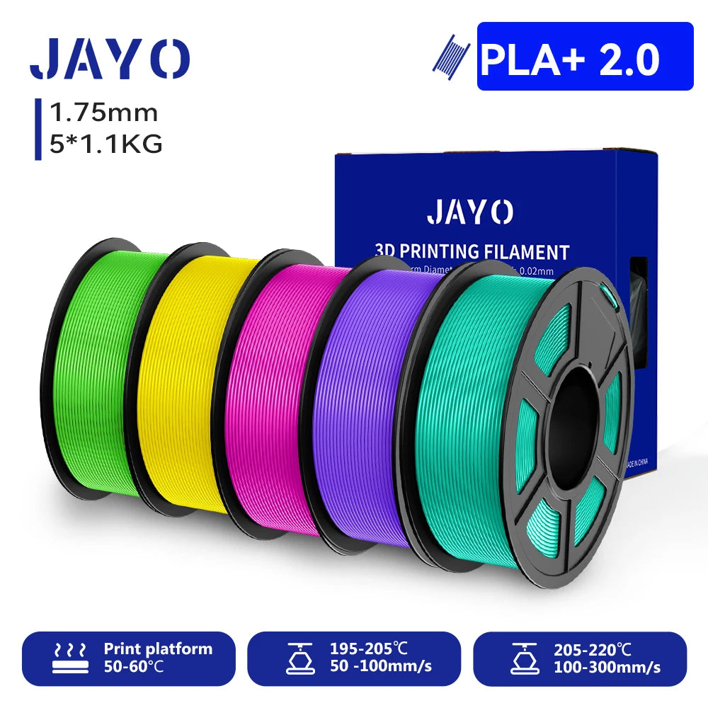 JAYO 3D PETG/PLA/PLA PLUS Printer Filament 1.75mm 5.5KG 100% No Bubble non-toxic 3D Printing Materials for 3D Printer&3D Pen