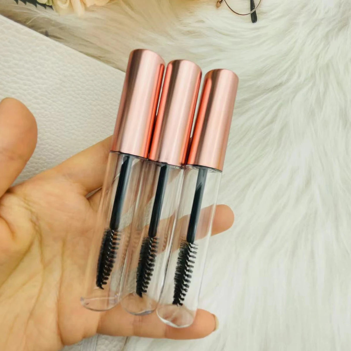 10ml Lip Gloss Tubes Empty mascara bottle Clear Plastic DIY Refillable cosmetic packing container