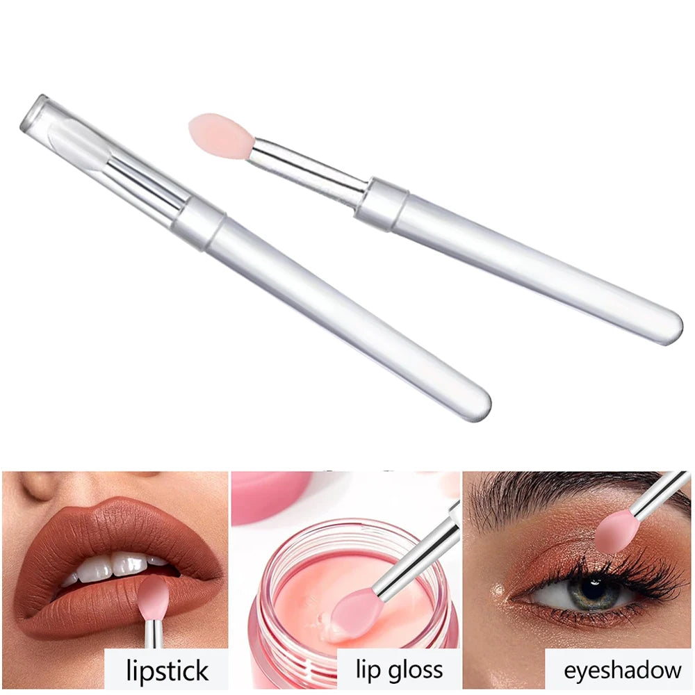 3/15PCS Silicone Lip Mask Applicator Reusable Lip Brush Transparent Lipstick Tool For Lip Gloss Eyeshadow Brushes Makeup Tools