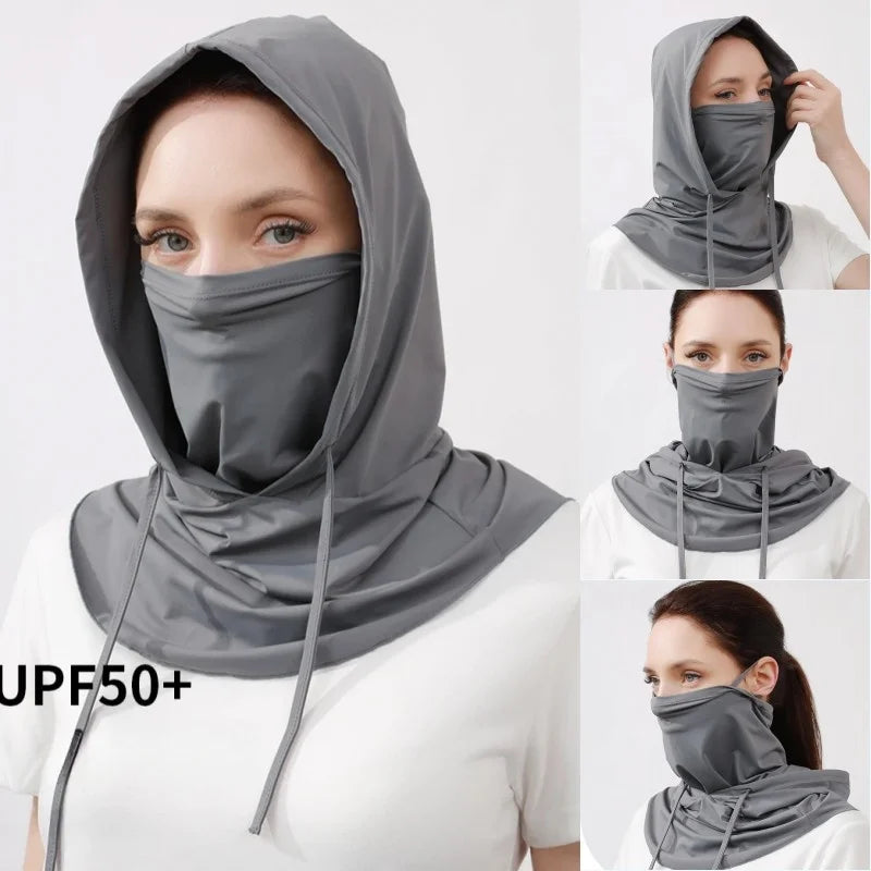 Thin Breathable Balaclava Hat Motorcycle Bicycle Full Face Mask Summer Cycling Helmet Hood Covers Outdoor Sports Neck Sunhat