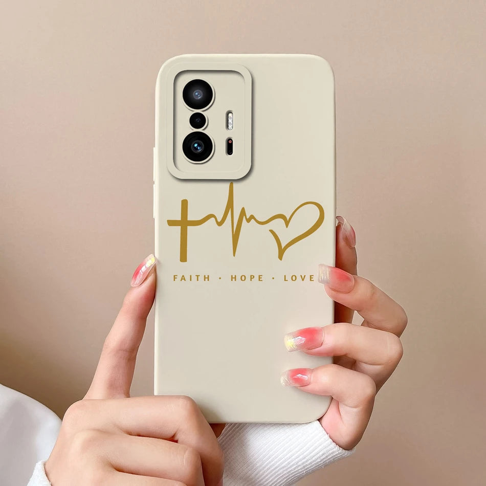 Love Heart Case For Xiaomi 11T Pro Back Cover Soft Liquid Silicone Full Protection Phone Covers For Xiaomi Mi 11t Pro 11 t Funda