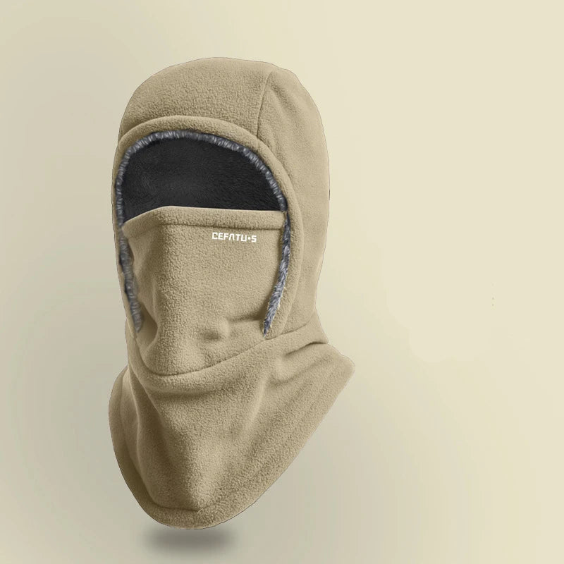 Winter Ski Face Mask Hat Outdoor Cold Protection Face Shield Mountain Climbing Cycling Hat with Fleece for Warmth