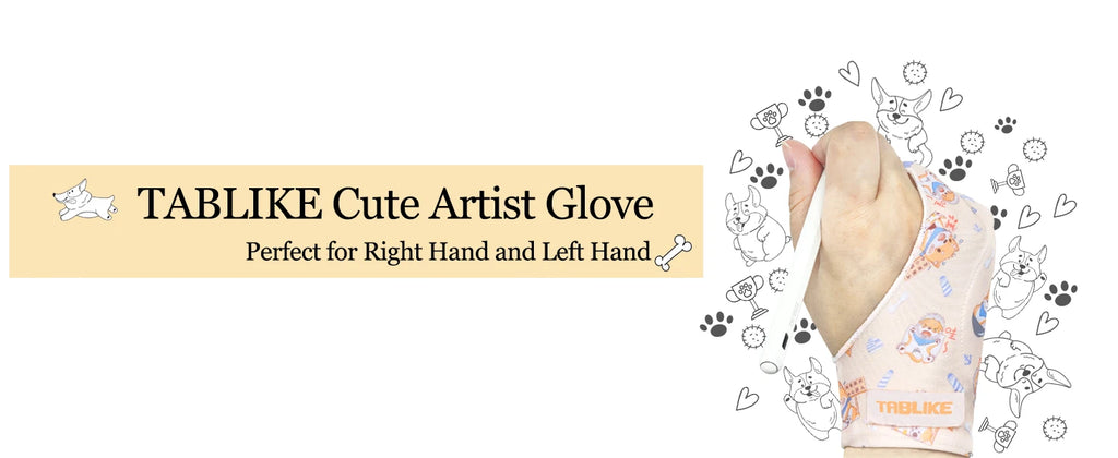 Three-layer Non-slip Glove for iPad/Graphics Drawing Tablet HUION /WACOM/XP-PEN, Drawing Glove for sketching Paiting Art Student