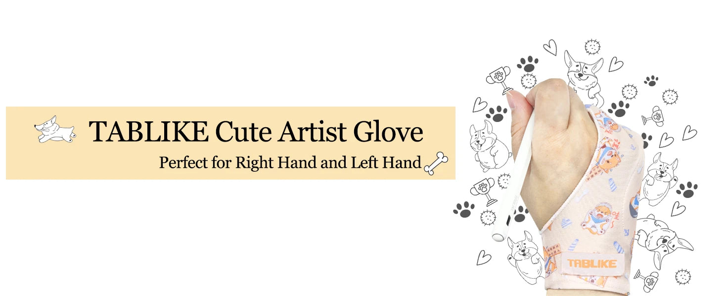 Three-layer Non-slip Glove for iPad/Graphics Drawing Tablet HUION /WACOM/XP-PEN, Drawing Glove for sketching Paiting Art Student