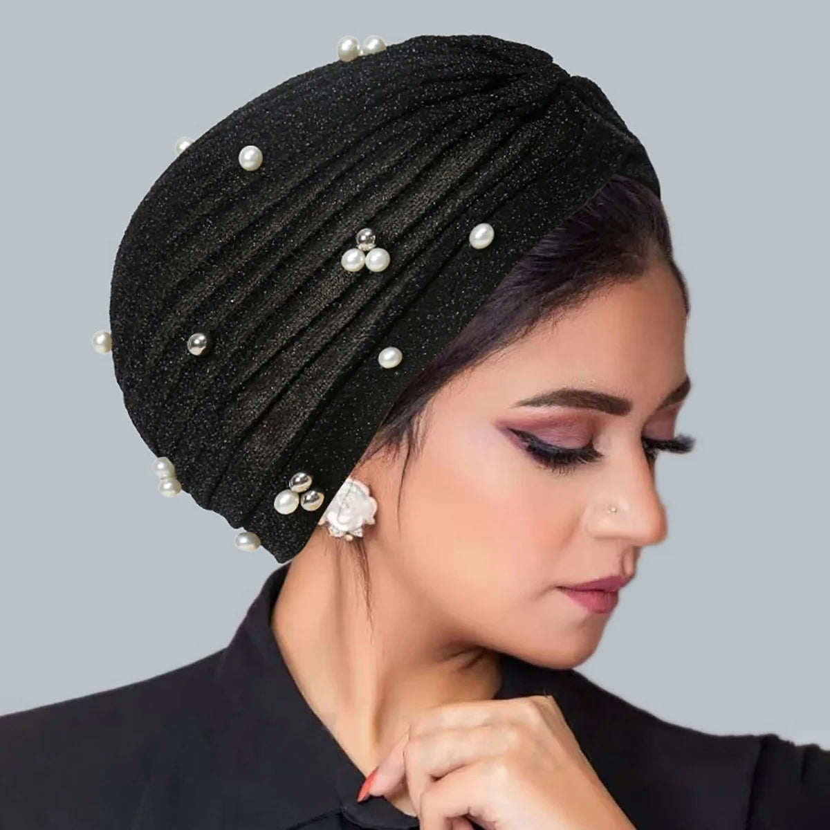 New Women Velvet Turban Hat Muslim Twist Solid Color Hijab Chemo Cap Head Wrap Headscarf Beanies Bonnet Headscarf Turbante Mujer