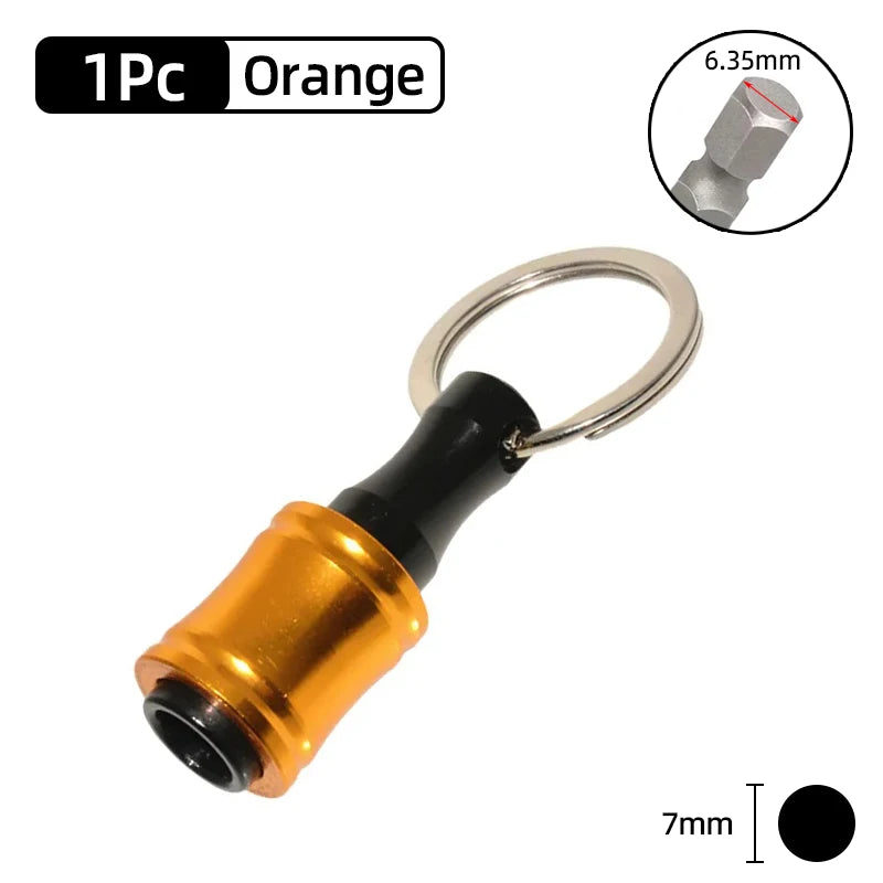 Screwdriver Bit Holder 1/4 Inch Hex Shank Extension Bar Quick Change Aluminum Alloy Keychains Drill Screw Adapter Hand Tools