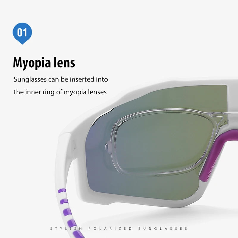 FLYING WAVES Cycling Sunglasses Men Women Polarized Outdoor Sports Baseball Pickleball MTB Running Fishing Goggles Anti-UV