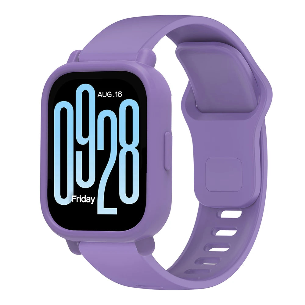 Silicone Strap For Redmi Watch 5 Active Smart Watch Band + Protective Case Shell