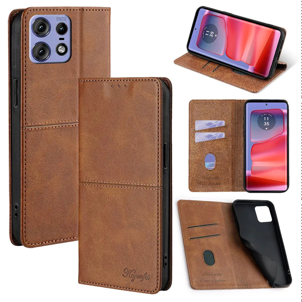 Luxury Magnetic Leather Flip Mobile Phone Case for Motorola Edge 50S 50 Pro 50 Fusion Edge 5G 2024 Protect Cover Coque