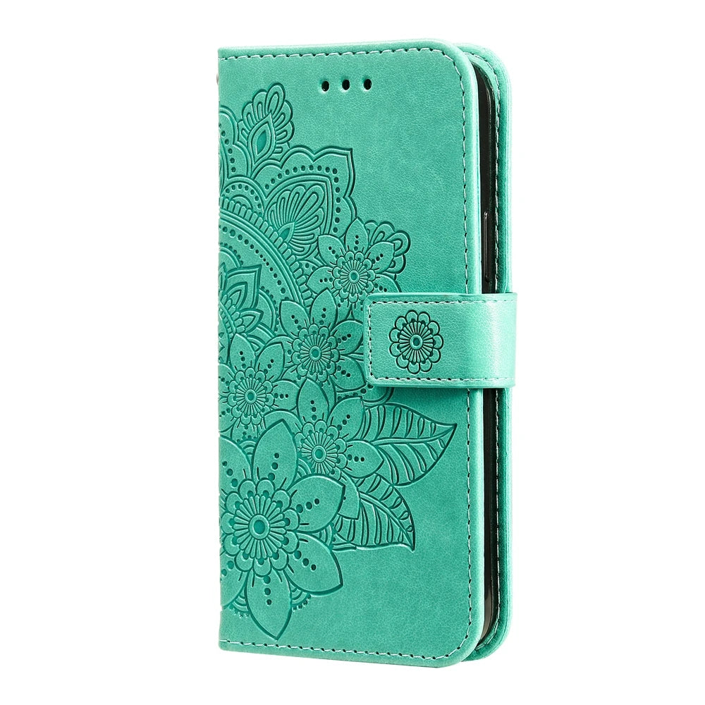 Premium Sun Flower Embossed Flip Leather Wallet Case For Honor Magic7 Lite Magic 7 6 5 4 Pro Magic6 Lite 5G Magnetic Flip Cover