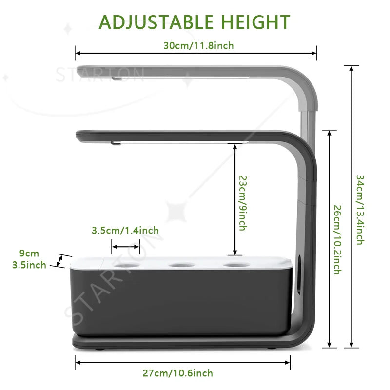 Garden Indoor Home Led Grow Light Smart Planter Pot Kits Herb Self Watering aero Pots Hydroponic Growing Systems