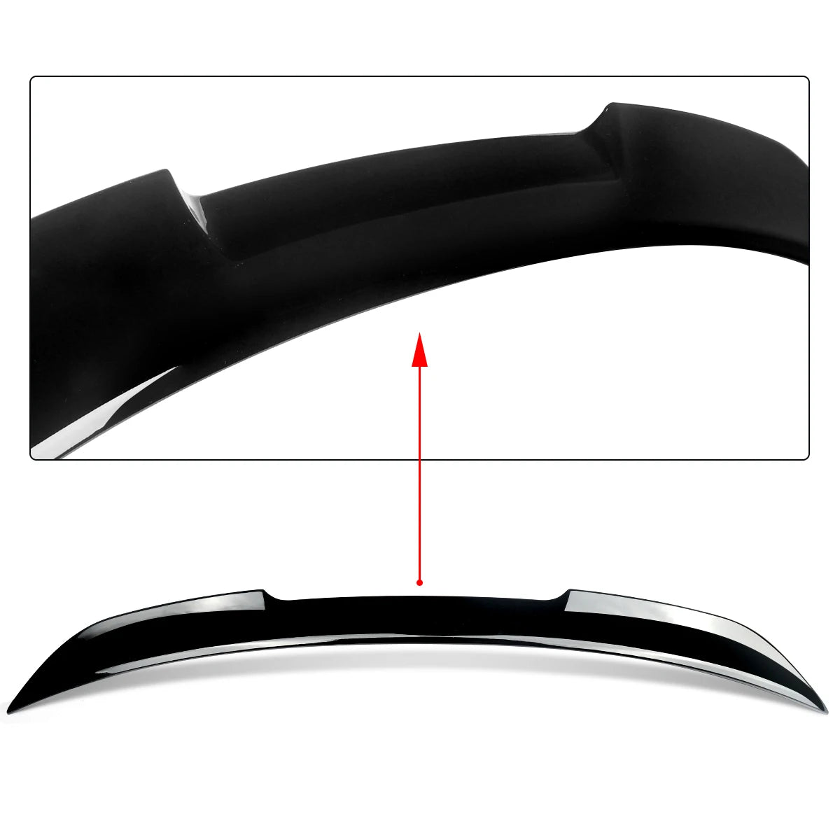 For 04-10 BMW 5 Series E60 Sedan M4 Style Glossy Black Rear Trunk Spoiler Wing