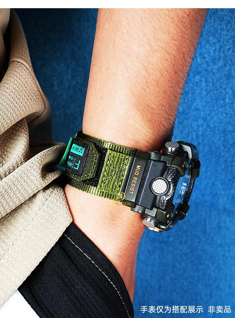 GG-B100 Modified Watch Strap For Casio G-shock GG-B100 series Sports Nylon Canvas WatchBand Men's watch accessories