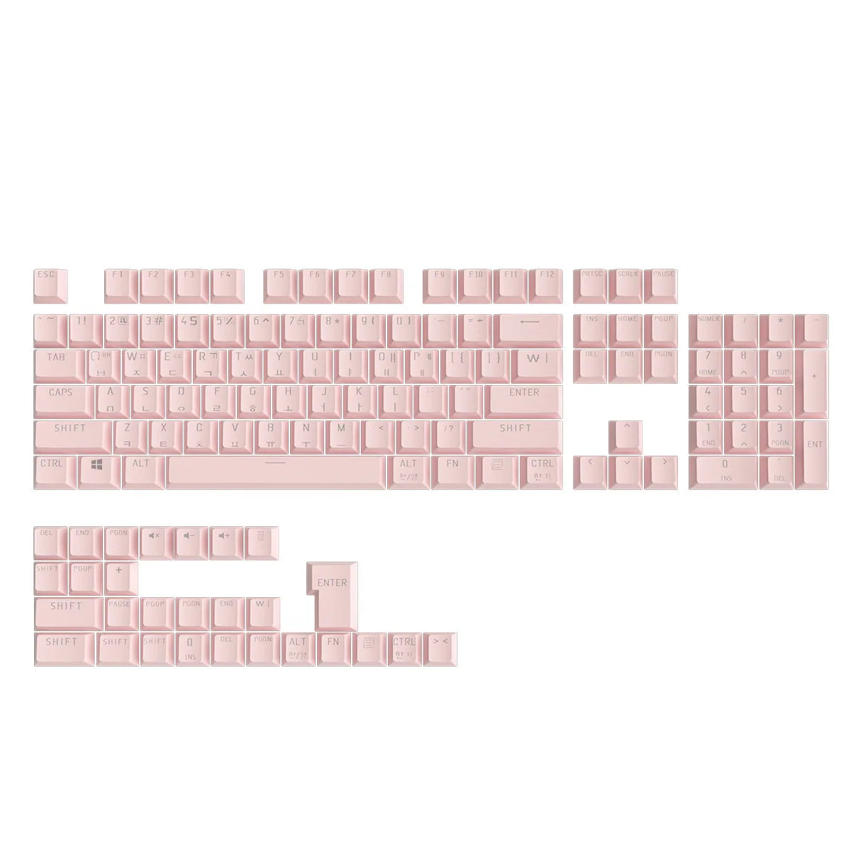 Russian Keycaps Spanish Arabic Korean Portuguese French German Thai Letters Translucent Keycaps For Cherry MX Switch 104 Key LK1