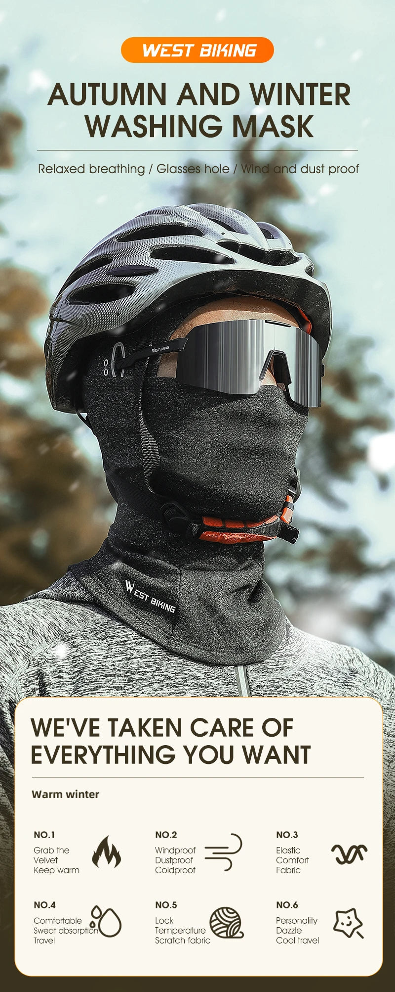 WEST BIKING Summer Cycling Face Mask Cool Breathable Sports Balaclava Men Women Bicycle Motorcycle Sun UV Protection Cycling Cap