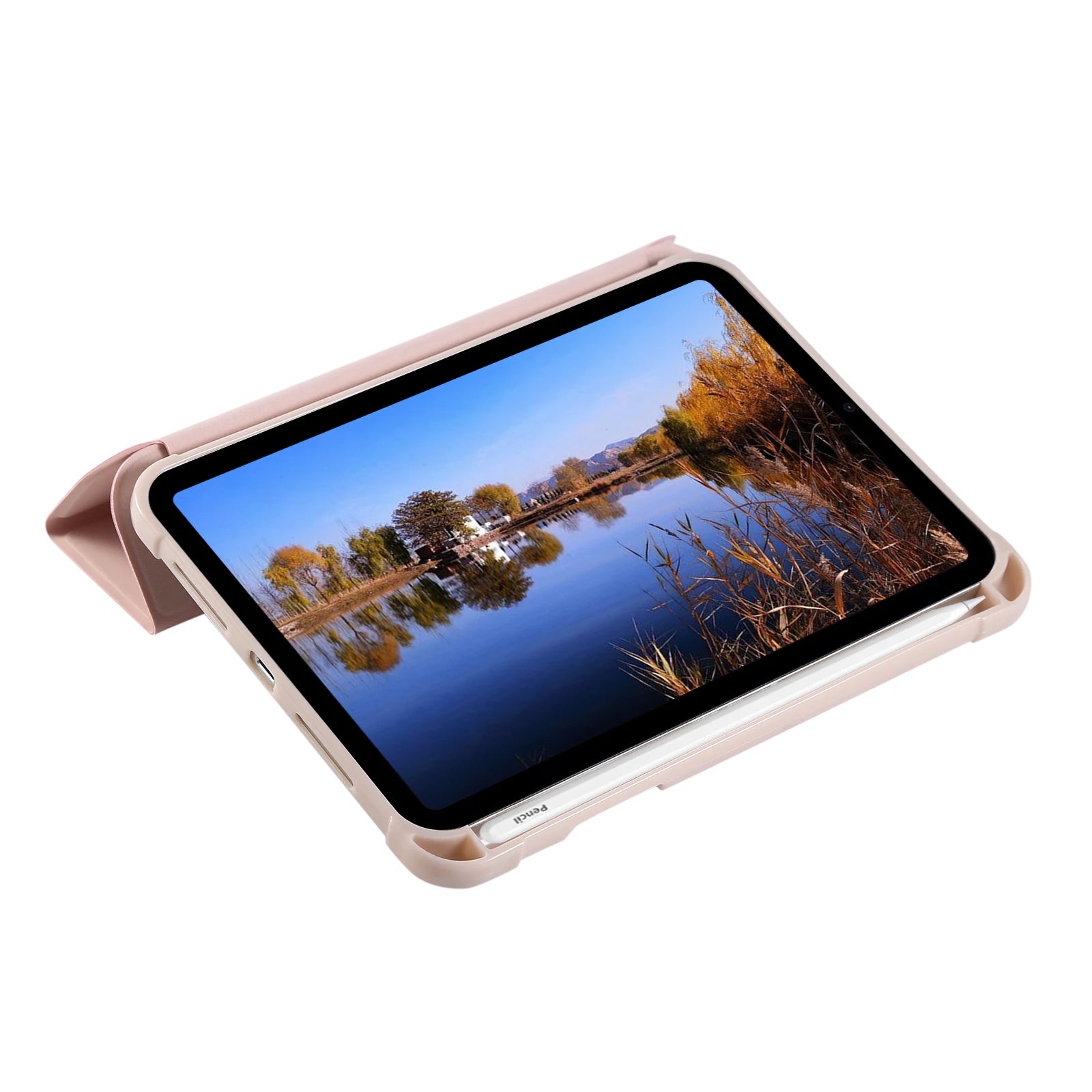 Smart Case for iPad Mini 7th(A17 Pro) 2024 / Mini 6th Generation 8.3" 2021, Protective Cover with Pencil Holder for iPad Mini 7