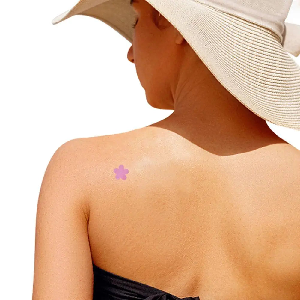 20pcs UV Detecting Patches UV Test Stickers For Sunscreen Sunny Detection Patch Sun Protection Reminder Safe