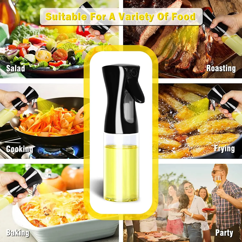 Spray Oil Sprayer for Kitchen Oils Spray Dispenser Bottle for Olive Oil Air Fryer BBQ Salad Baking Grilling Cooking Kitchen Tool