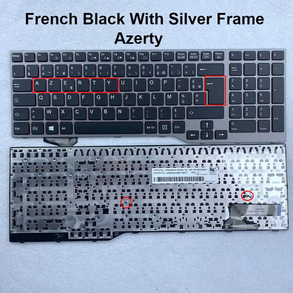French Azerty Keyboard For Fujistu E754 Lifebook E753 E756 E557 E554 E556 CELSIUS H730 H760 H77 Series Fr Layout
