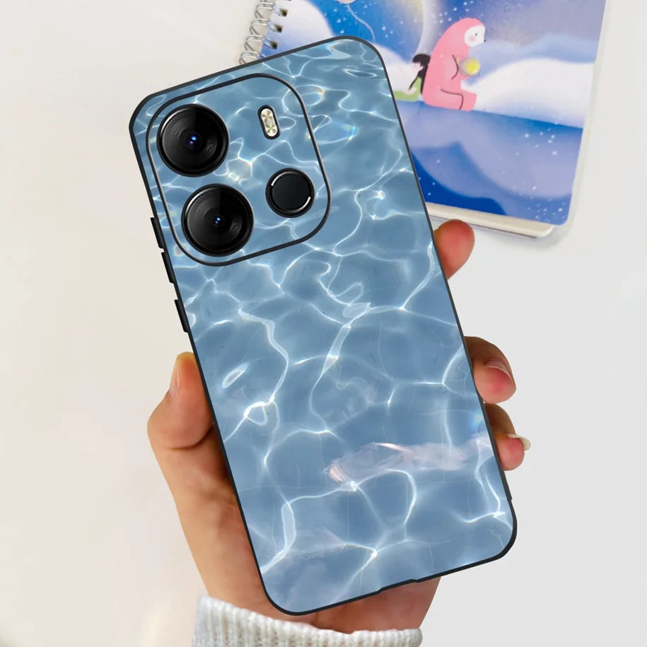 For Tecno Pop 7 Pro Pop7 Case Fashion Marble Soft Silicone Matte Coque For Tecno Spark Go 2023 Funda Pop7Pro BF6 BF7 BF7h Bumper