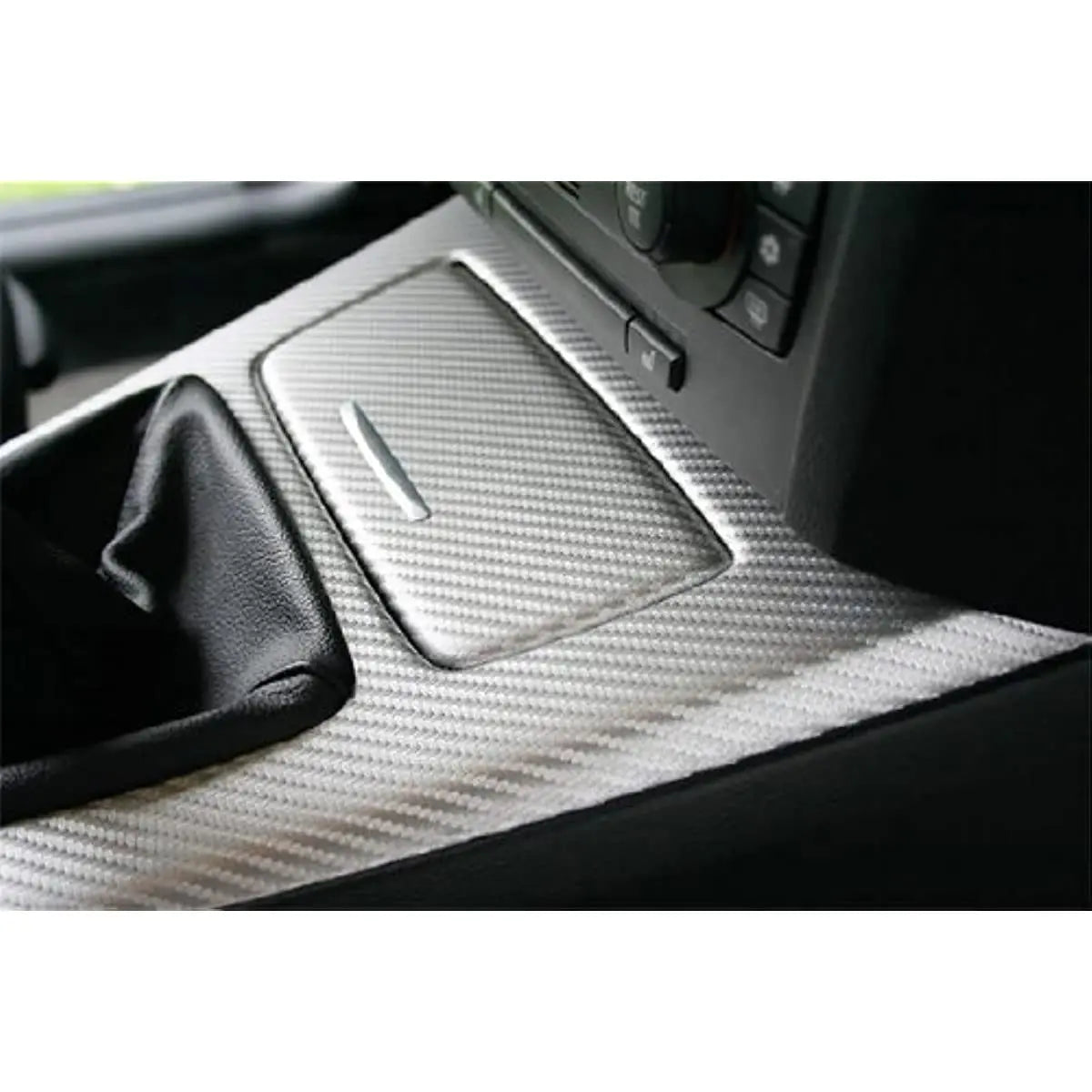 DIYAH 3D Silver Carbon Fiber Film Twill Weave Vinyl Sheet Roll Wrap DIY Decals (120" X 60" / 10FT X 5FT)