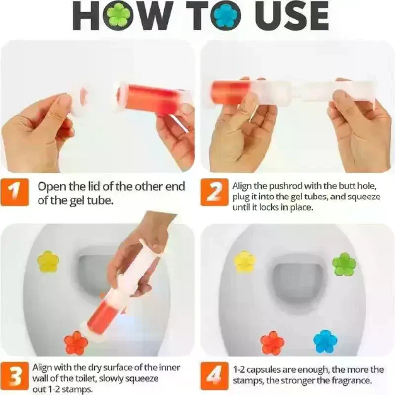 Toilet Flower Fragrance Bathroom Deodorizer, Bowl Cleaner Toilet Wand Refills, Cleaning Supplies, Toilet Cleaning Tools