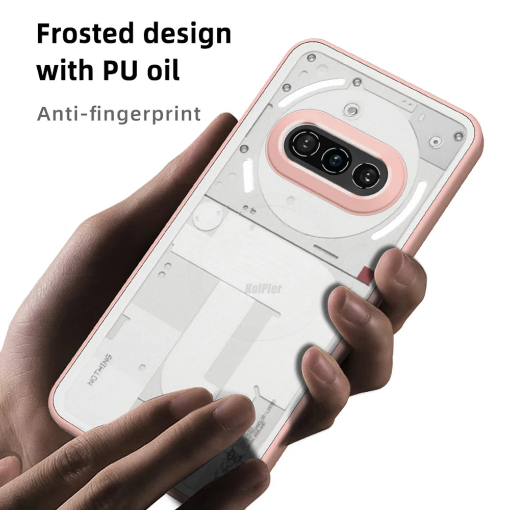 Clear Hard Case for Nothing Phone 3A Back Cover Soft Silicone Frame Anti-Knock Matte Transparent Casing Coque
