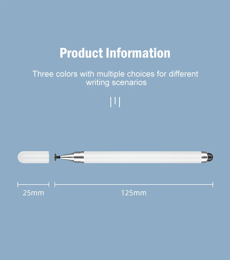 Dual-head Capacitive Pen Disc Silicone Head Dual-purpose Stylus PaintingOffice Retouching Mobile Phone Tablet Pen Capacitive Pen