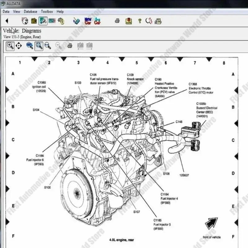 Alldata 10.53 2025 Automotive Diagnostic Software provides all data technical support for cars and trucks with wiring diagrams