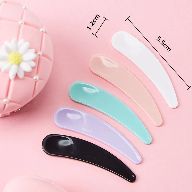10pcs Mini Cosmetic Spatula Disposable Curved Scoops Facial Mask Eye Cream Makeup Stick Make Up Beauty Tool Accessories
