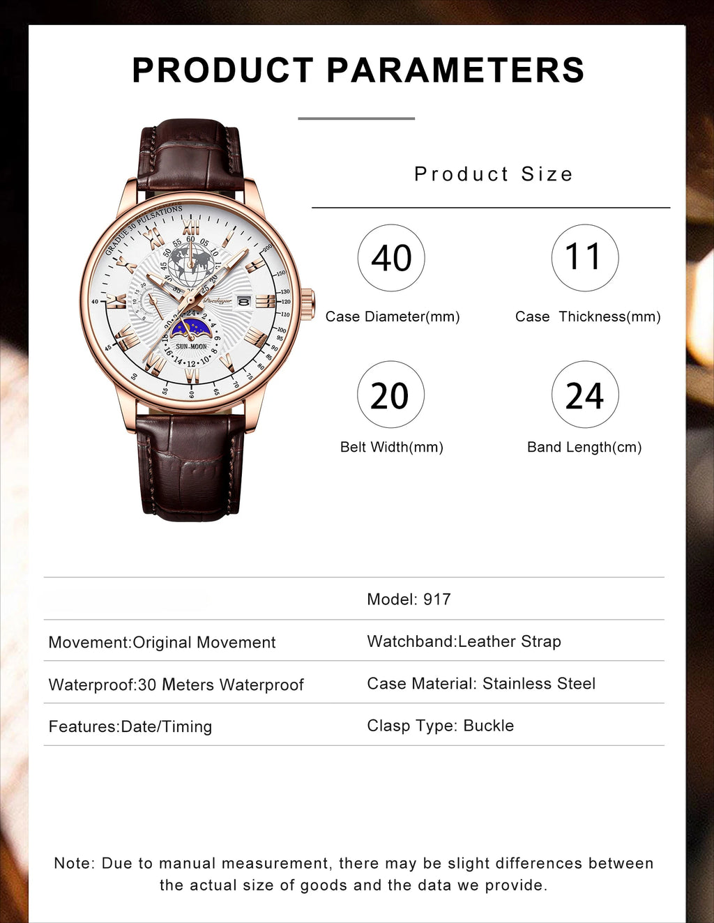 Fashion Luxury Wristwatch For Men Luminous Chronograph Date Man Watch Leather Men's Quartz Watches Sports Male Clock