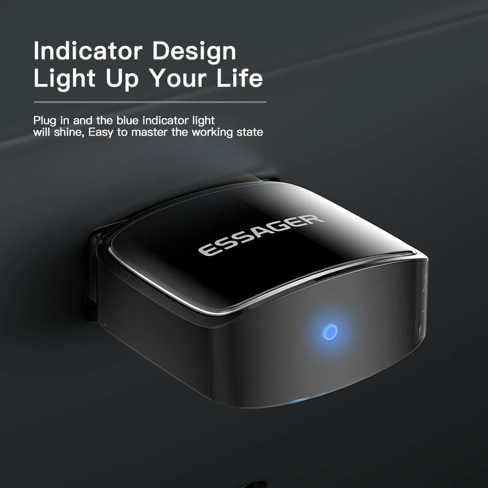 Essager Wireless USB Bluetooth 5.0 Adapter Dongle Mini Car Music AUX Audio Receiver Transmitter For PC Laptop Mouse Earphone HOT
