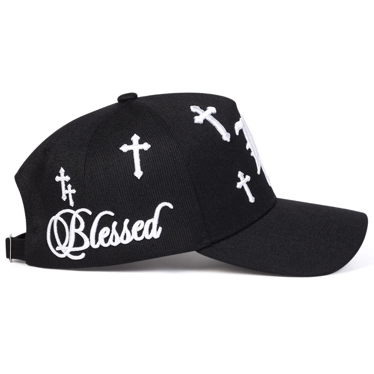 Unisex Gothic LA Cross Embroidery Baseball Caps Spring Autumn Outdoor Adjustable Casual Hats Sunscreen Hat Sports Cap