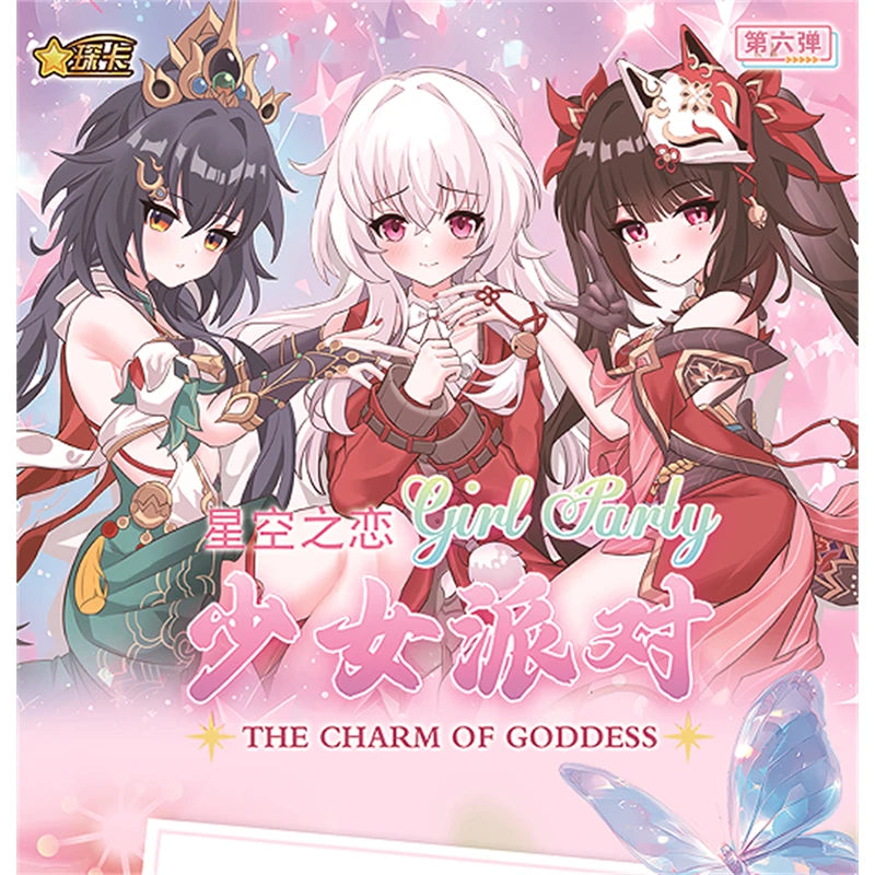 "Girl Party" Goddess Story Anime Waifu Art Collectible Cards Booster Box, Premium Fantasy TCG for Fans