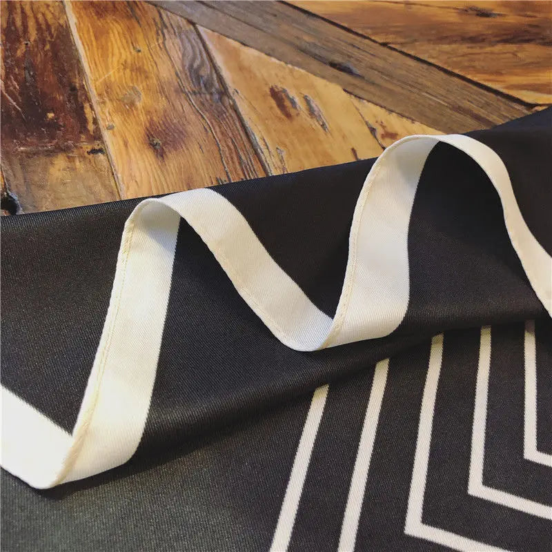 2026 new 90cm new striped women's professional square headscarf travel sunscreen scarf unique and chic accessories