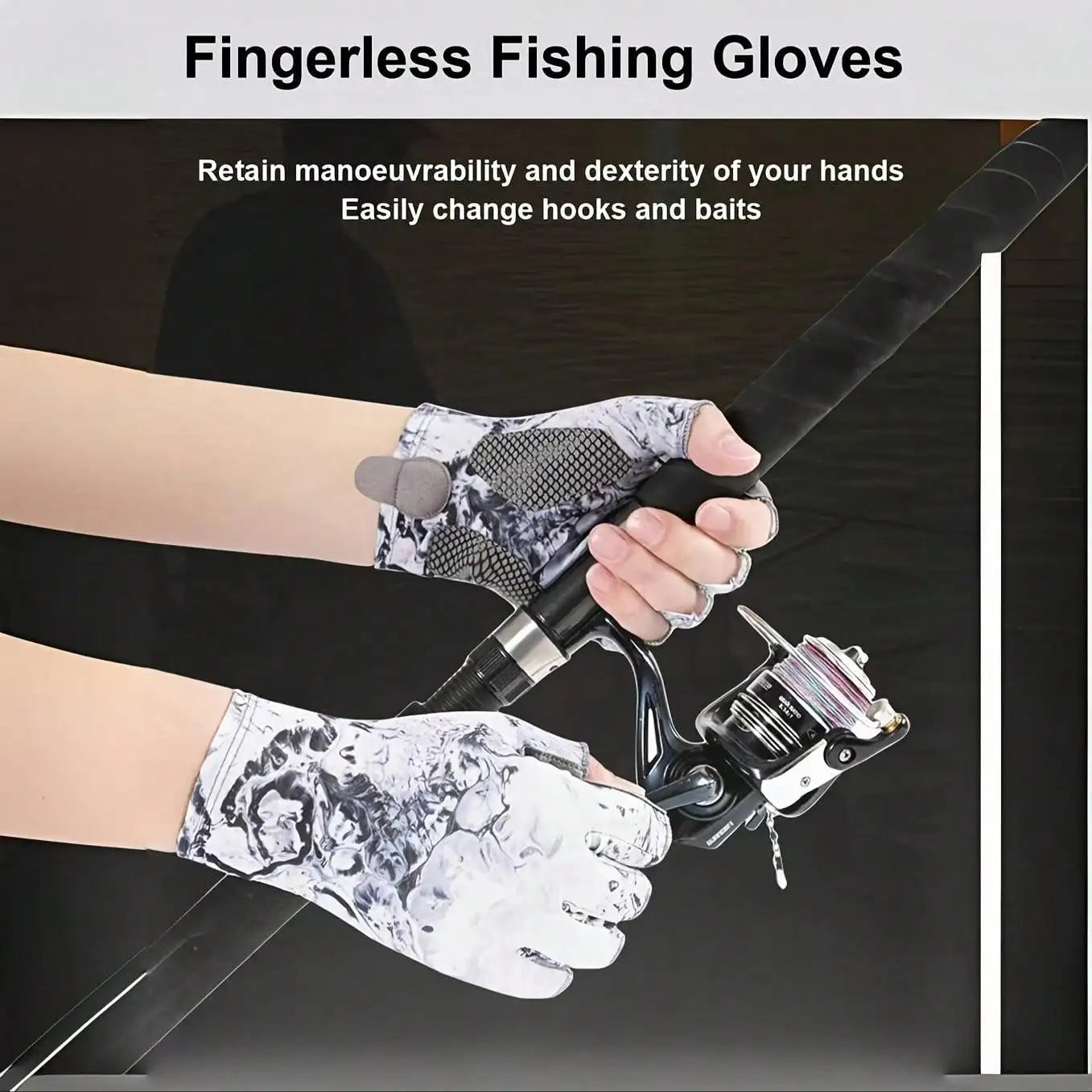 1 Pair Fishing Gloves Men & Women,Sailing Gloves, Kayak Gloves, Sunscreen Gloves, Fly Fishing Accessories