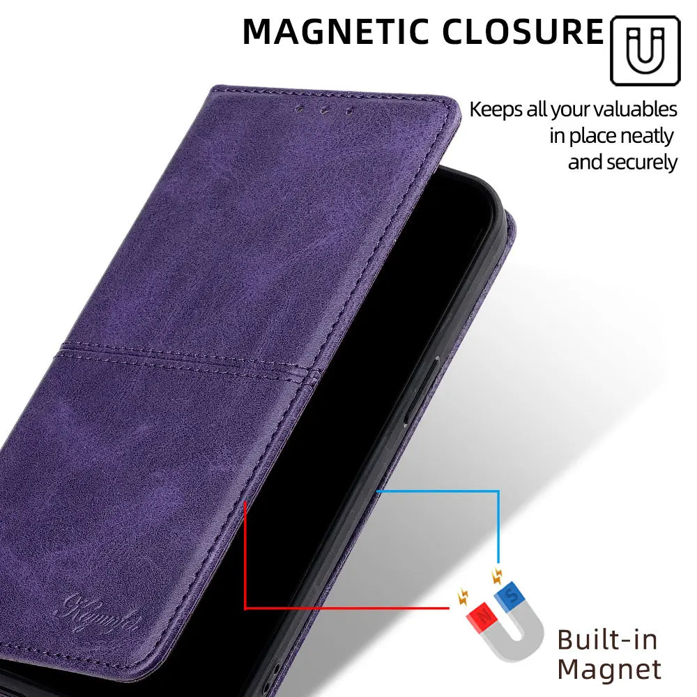 Luxury Magnetic Leather Flip Mobile Phone Case for Motorola Edge 50S 50 Pro 50 Fusion Edge 5G 2024 Protect Cover Coque