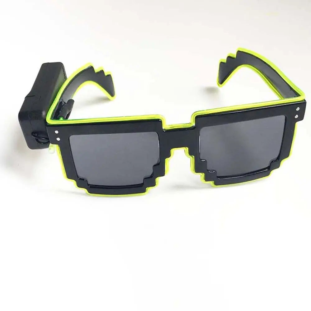 Party Props Party Supplies Halloween Eyeglass Led Light up Glasses Glowing Sunglasses Mosaic Glasses LED Luminous Glasses
