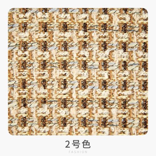 Retro Style High-grade Tweed Coat Fabric By Meters for Clothes Skirts Sewing Striped Pattern Wool Polyester Designer Cloth Drape