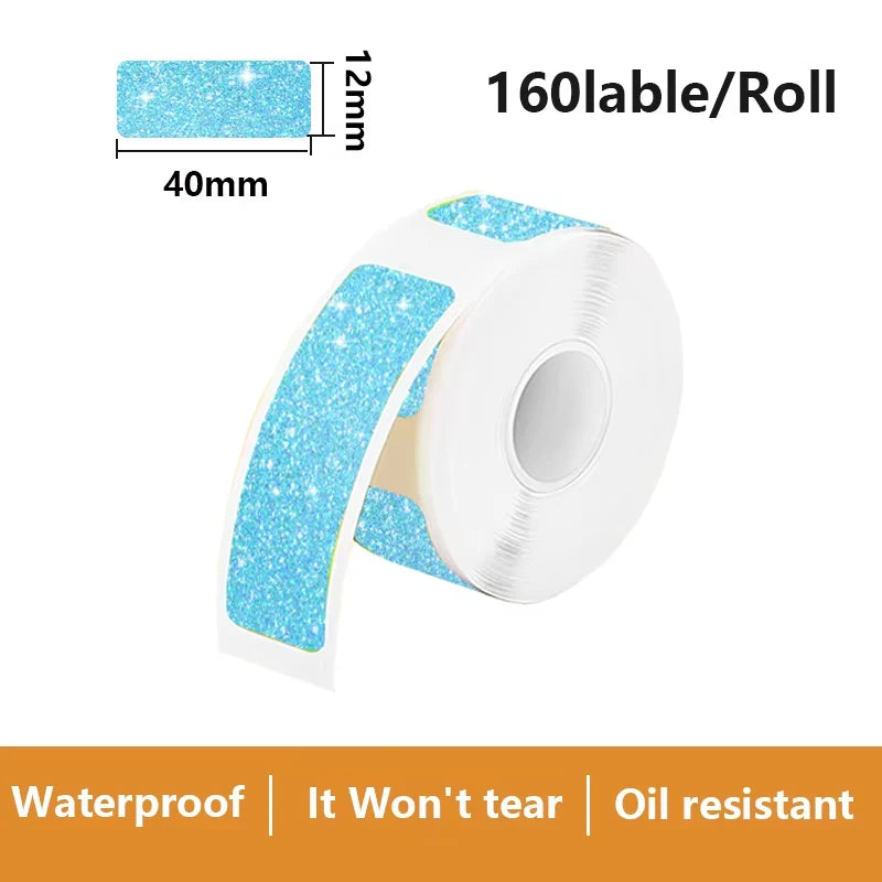 1Roll P12 P15 Thermal Label Sticker 12mm*40mm tape Compatible D30 Q30 Marklife P11 P50 L12 DELI Q2 Labeller
