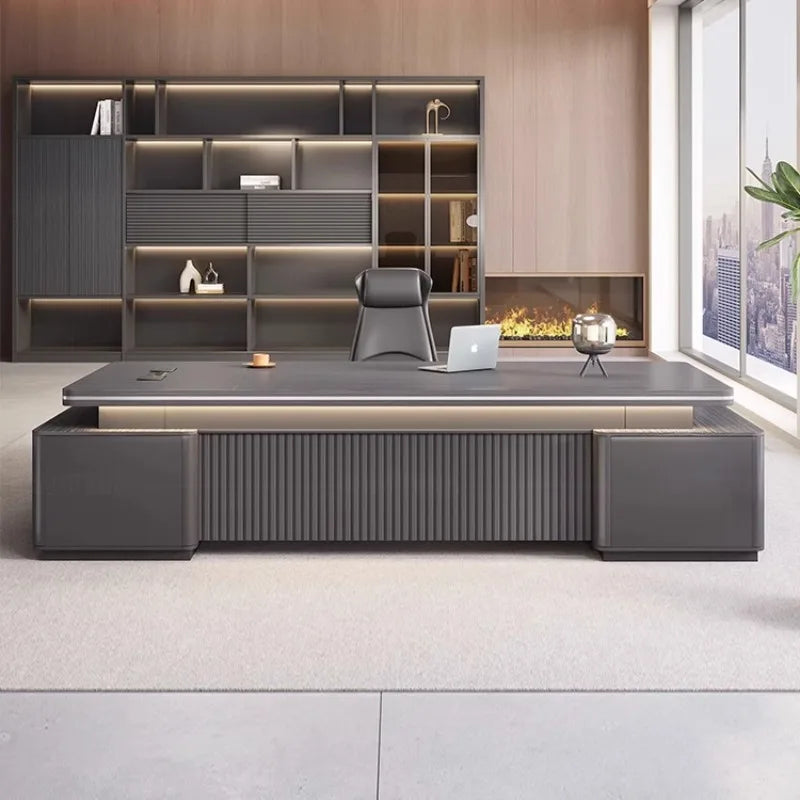 Designer Modern Computer Desk Luxury Office Table Organizer Ideal Gaming Space Office Enhancement Muebles Oficina Decoration