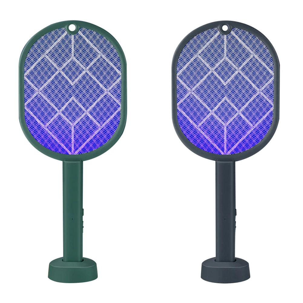 Electric Mosquito Racket 2-in-1 Fly Swatter Trap Electric Mosquito Swatter USB Rechargeable Mosquito Racket Fly Zapper For Home
