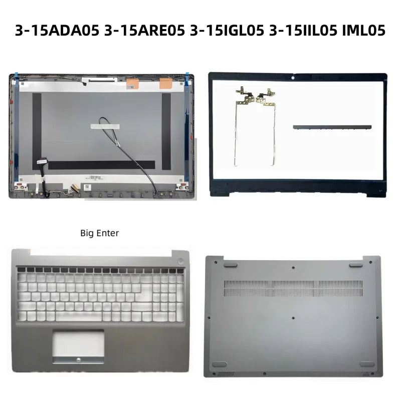 New LCD Back Bezel Front Frame Top Case Bottom Cover Case For Ideapad 3-15ADA05 15ARE05 15IGL05 3-15IIL05