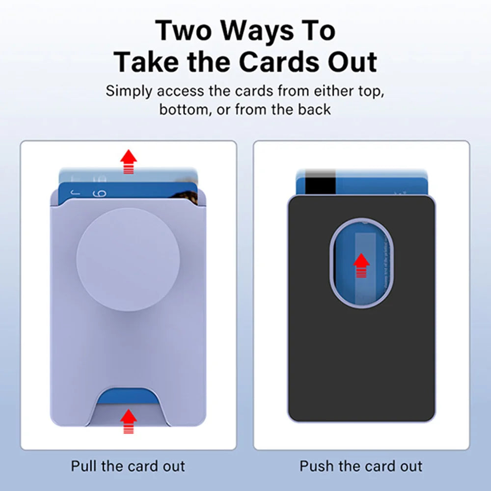 Grippopso Universal Magnetic Phone Card Holder With Griptok Phone Card Case Wallet Socket Phones Wallet And Magnetic Ring