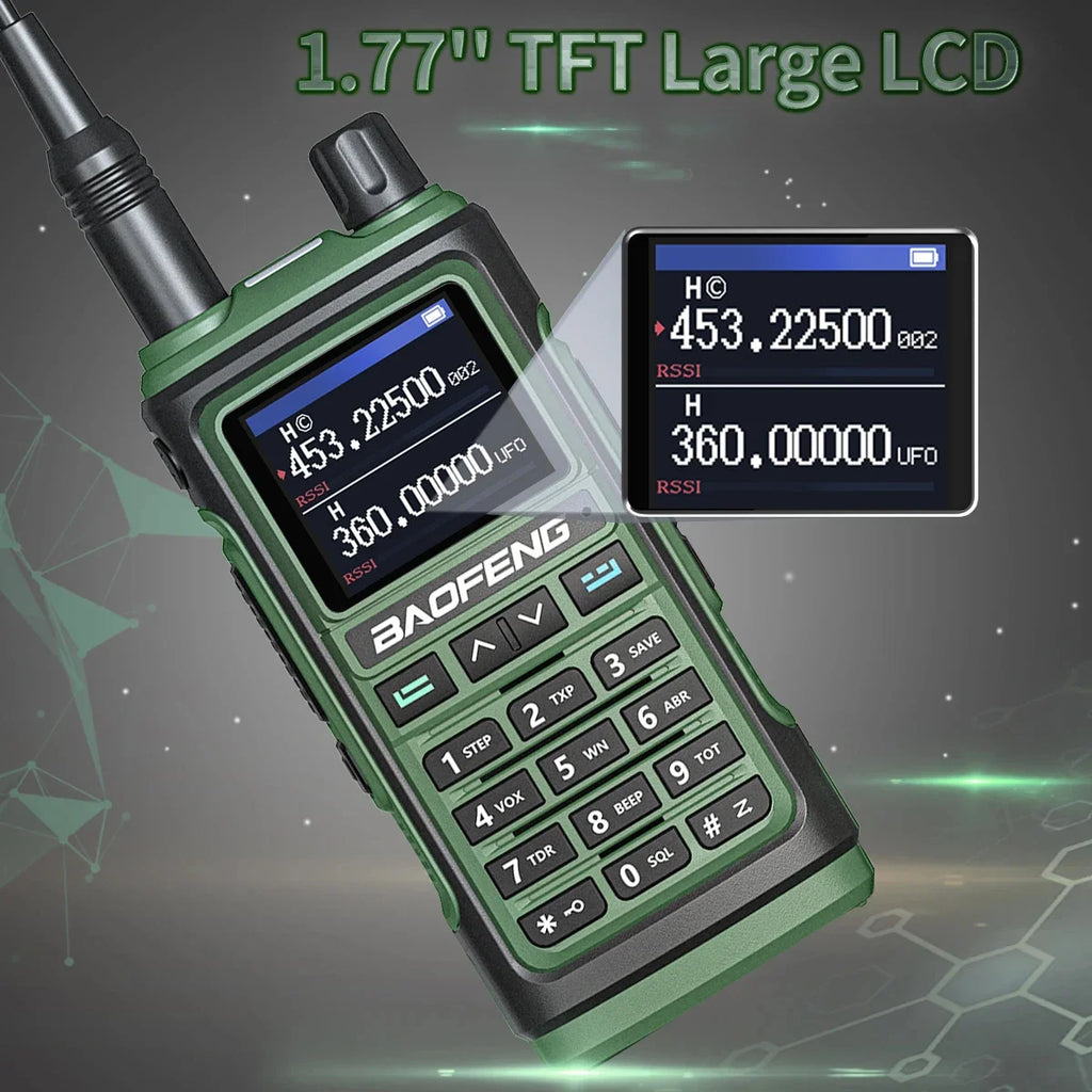 Baofeng UV17 Air Band Walkie Talkie 999 CH Draadloze kopieerfrequentie NOAA Zes bands Amateur Ham Tweerichtingsradio voor